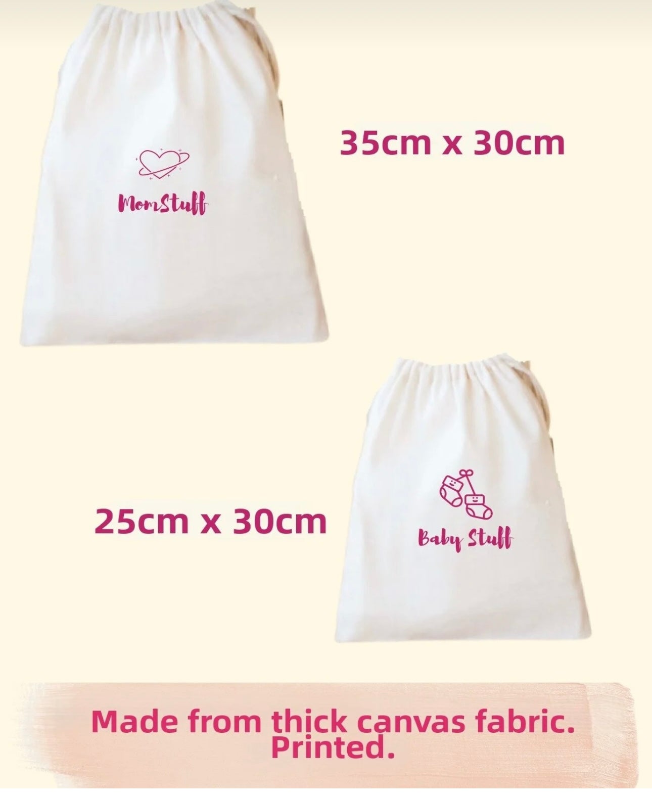 4-Piece Mother Baby Birth Hospital Organizing Suitcase Bag Hospital Discharge
Bag Set Stuff Pink