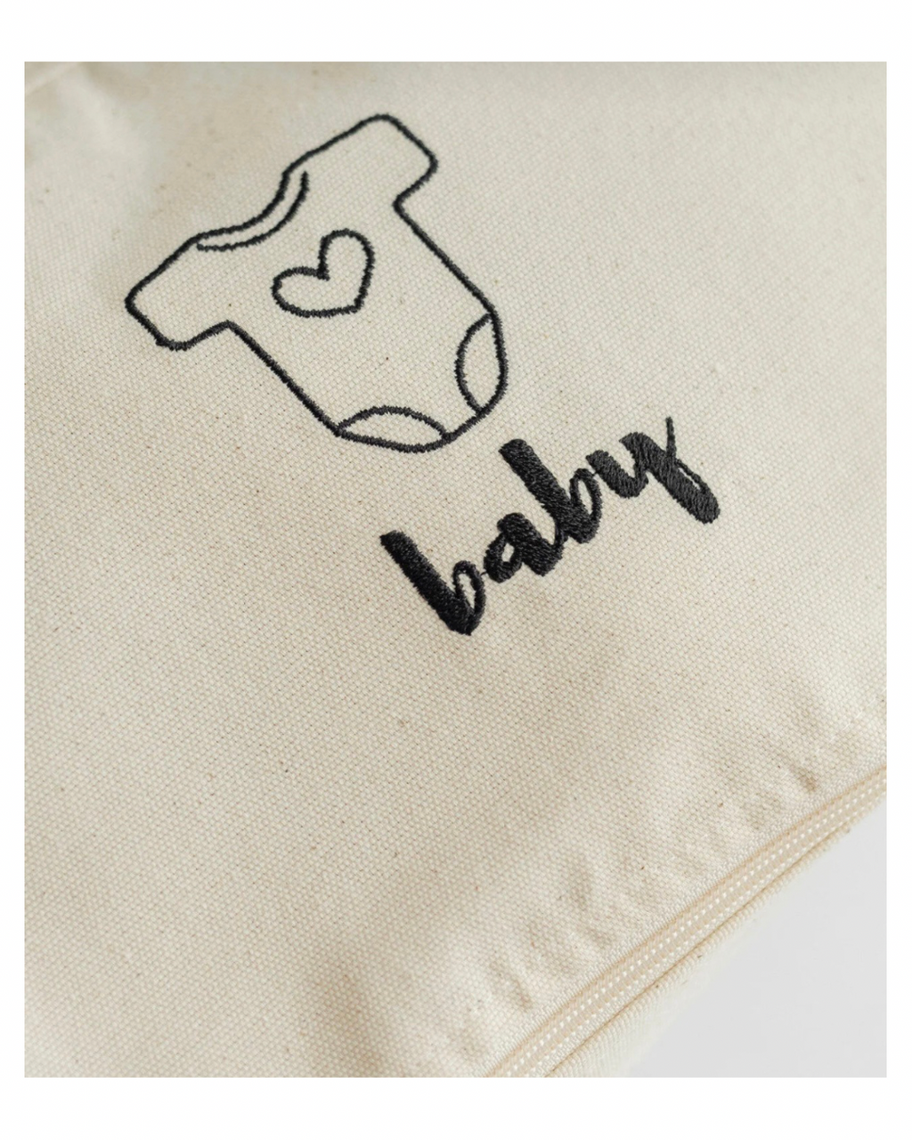 4-Piece Embroidered Cotton Hospital Bag Organizer – For Mom & Baby