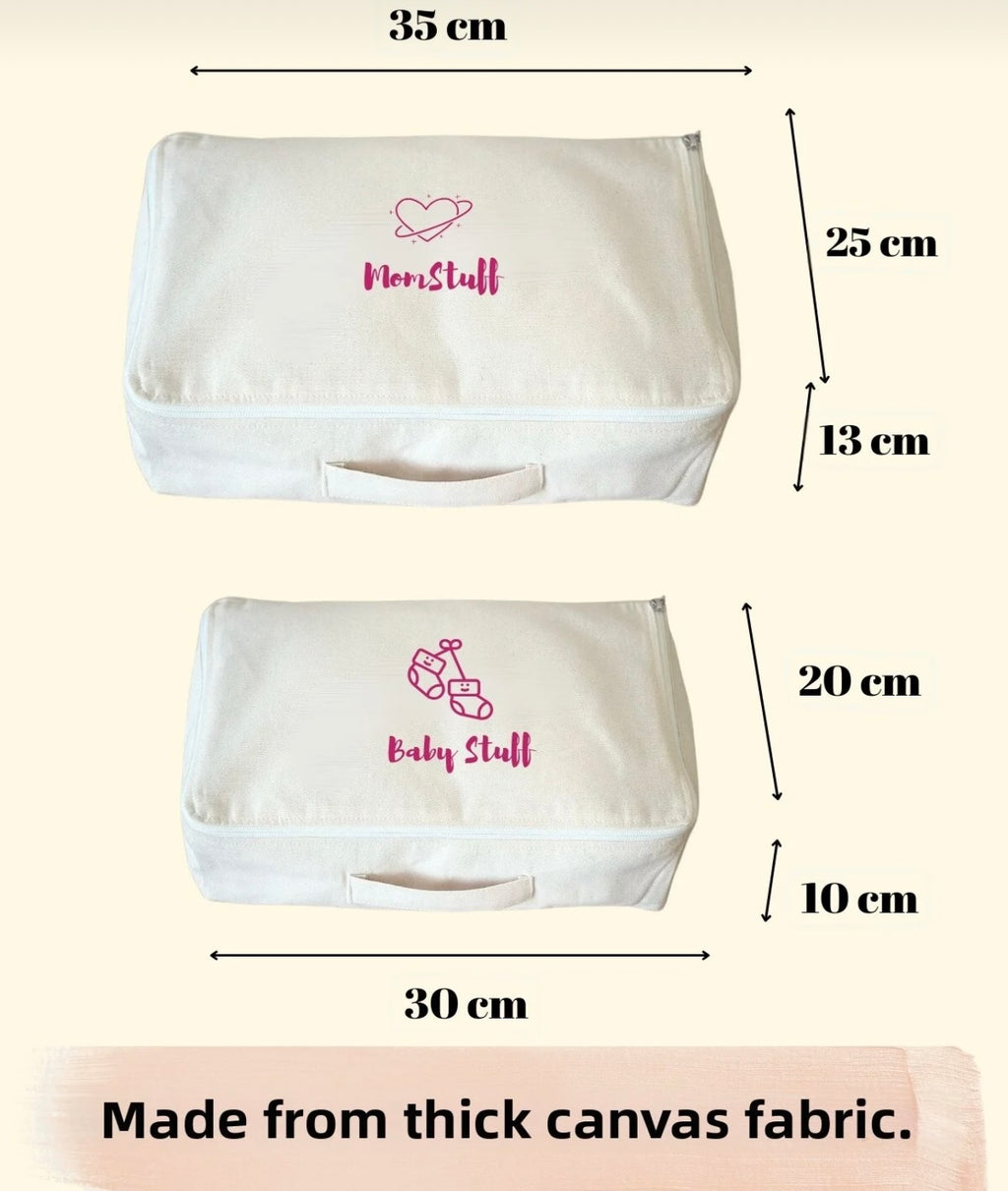 4-Piece Mother Baby Birth Hospital Organizing Suitcase Bag Hospital Discharge
Bag Set Stuff Pink